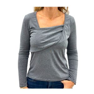 Blusa dama de algodón manga larga