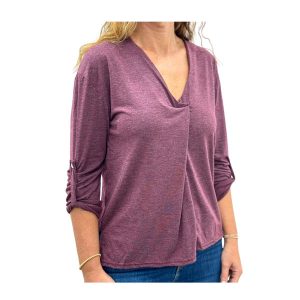 Blusa dama de algodón manga larga
