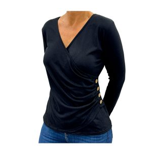 Blusa dama de algodón manga larga