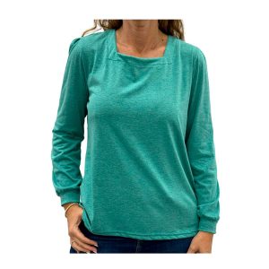 Blusa dama de algodón manga larga