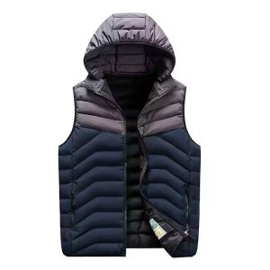 Chaleco hombre con capucha desmontable