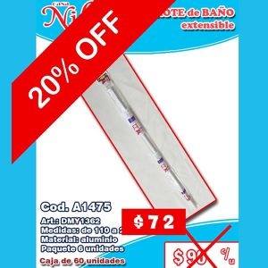 Barrote de baño extensible