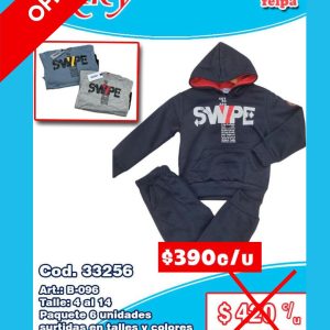 Conjunto varón de felpa
