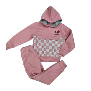 Conjunto de niña con felpa