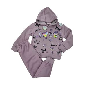 Conjunto de niña con felpa