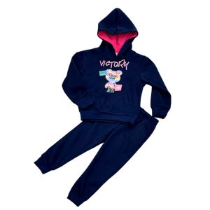 Conjunto de niña con felpa