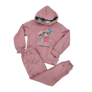 Conjunto de niña con felpa