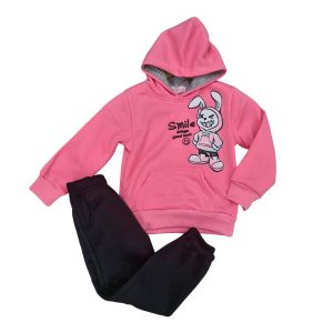 Conjunto de niña con felpa