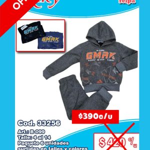 Conjunto varón de felpa