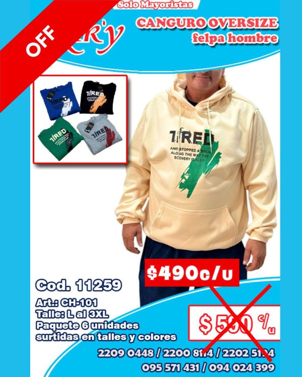 Canguro oversize con felpa