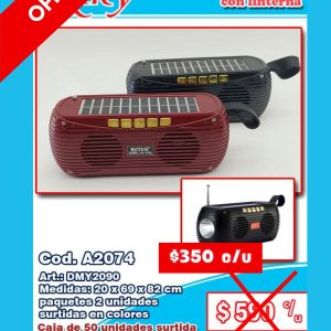 Parlantes portatil con linterna