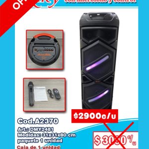 Parlantes con micrófono y control