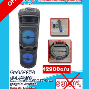 Parlantes con micrófono y control