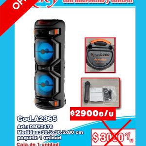 Parlantes con micrófono y control