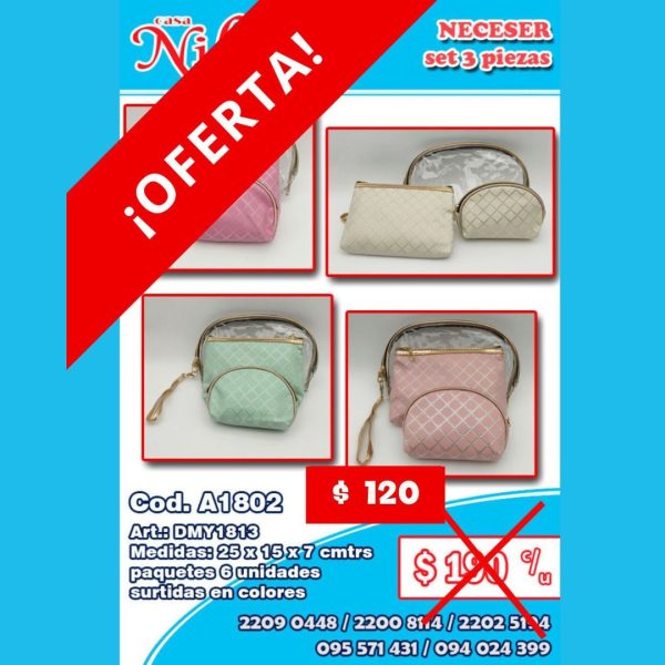 Neceser set 3piezas