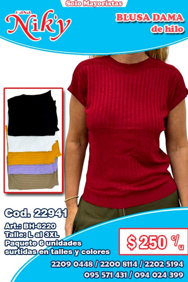Blusa dama de hilo