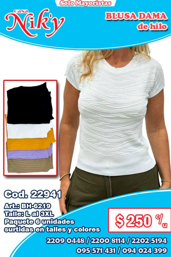 Blusa dama de hilo