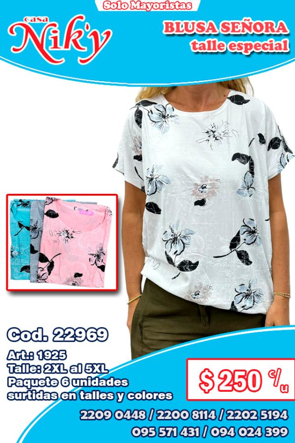 Blusa señora talle especial