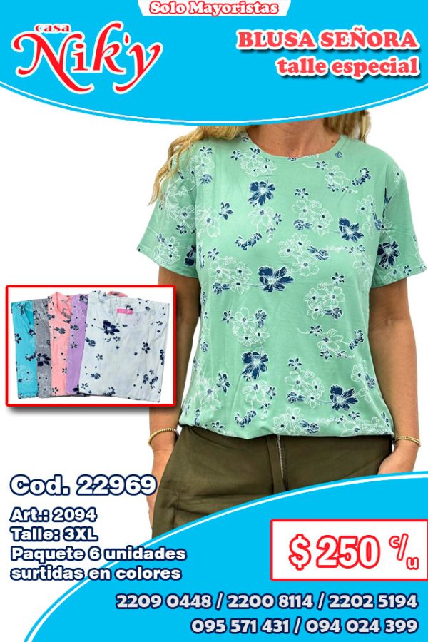 Blusa señora talle especial