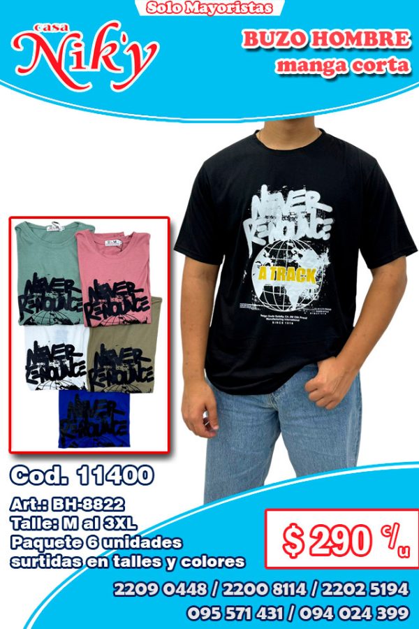 Buzo Hombre manga corta