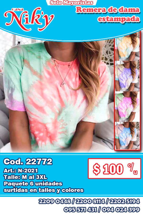 Remeras de dama estampada