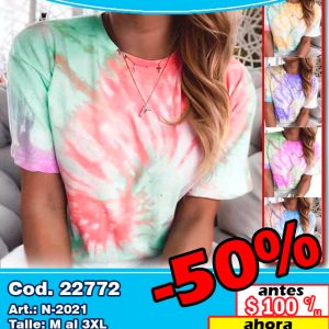 Remeras de dama estampada