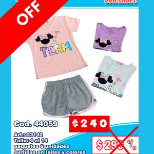 Conjunto de niña con short