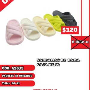 CHANCLETAS DE DAMA CAJA DE 40