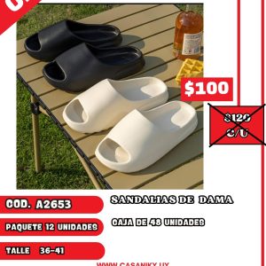 CHANCLETAS DE DAMA CAJA DE 48