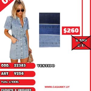 Vestido licra imitacion jean dibujado (NO JEAN)