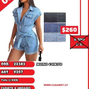 Mono Corto licra imitacion jean dibujado (NO JEAN)