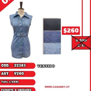 Vestido licra imitacion jean dibujado (NO JEAN)