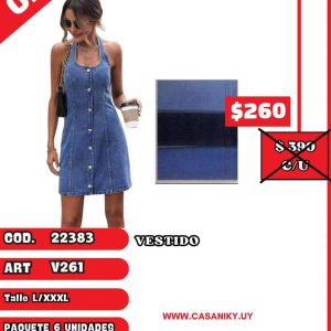 Vestido licra imitacion jean dibujado (NO JEAN)