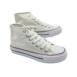 Bota lona Dama con Plataforma Blancas